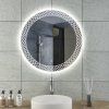 [Kód:MMH6060R] Kulaté LED zrcadlo Ø 60 cm se zdobeným designovým okrajem a funkcí plynulé změny teploty barvy světla.