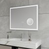 BESTECO LUMI LED Zrcadlo s Lupou a Hodinami 160x60 cm LMC0806