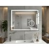 BESTECO LUMI LED Zrcadlo s Lupou a Hodinami 160x60 cm LMC0806
