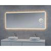 [Kód: MLS6516MA-TIME-H] Velkoformátové LED zrcadlo Bright Time 160x65 cm s digitálním ukazatelem času, integrovaným kosmetickým zrcátkem a podsvícením.