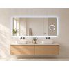 [Kód: MLS6516MA-TIME-H] Velkoformátové LED zrcadlo Bright Time 160x65 cm s digitálním ukazatelem času, integrovaným kosmetickým zrcátkem a podsvícením.