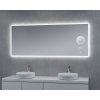 [Kód: MLS6516MA-TIME-H] Velkoformátové LED zrcadlo Bright Time 160x65 cm s digitálním ukazatelem času, integrovaným kosmetickým zrcátkem a podsvícením.