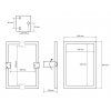 Výkres Výklopné zrcadlo HELP 400x600 mm nerez mat 301401032