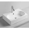 Besteco keramické umyvadlo P7573 na desku 60x40 cm, bílá