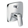 Podomítková vanová baterie Hansgrohe Logis v chromovém provedení, vrchní sada