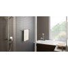 etailní pohled na nástěnné připojení a krycí rozety baterie Hansgrohe Logis