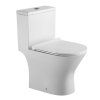 Kompletní stojící toaleta WC kombi BESTECO SIAM bílá keramika univerzální zadní i spodní Vario odpad rozměry 37x65 cm včetně sedátka