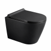 BESTECO BASSO Závěsné WC Rimless Černá Matná 36x48 cm