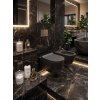 BESTECO BASSO Závěsné WC Rimless Černá Matná 36x48 cm