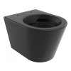 Černé WC Besteco Basso s bezoplachovou technologií Rimless