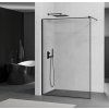 Moderní koupelna s černou walk-in sprchovou zástěnou Algora 80x200 cm