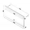 BESTECO Malena LED zrcadlo 140x65 cm (horní pruh, hodiny, dotykové)