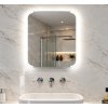 Besteco Bohemia koupelnové LED zrcadlo (60x60 cm, zaoblené rohy, vypínač pod zrcadlem)