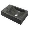 Kamenné umývátko s otvorem vlevo 40x10x22 cm, antracit 2401-38