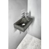 Kamenné umývátko Blok 40x22 cm, baterie vpravo, antracit
