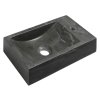 Kamenné umývátko Blok 40x22 cm, baterie vpravo, antracit