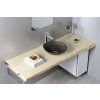 Kamenné umyvadlo na desku Ø 40 cm, matný tmavý kámen 2401-02