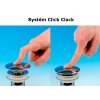 Umyvadlová výpust 5/4" click-clack, grigio MM713