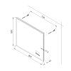 1785 1 koupelnove zrcadlo 80x65 cm s led osvetlenim casem datumem teplotou a funkci bluetooth