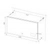 1797 koupelnove zrcadlo 120x65 cm s osvetlenim casem a ikonami pocasi na smart panelu