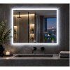LED zrcadlo Digital 80x65 cm meteostanice hodiny, MLE65-080TD