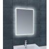 [Kód:MLE70-05A] Obdélníkové LED zrcadlo 50x70 cm v koupelně s rámem z eloxovaného hliníku a integrovaným světelným pruhem.