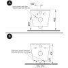 SAPHO AVVA závěsné WC, Rimless, s bidetovou sprškou, černá matná (100312-110)