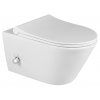 Závěsné WC Avva Rimless s bidetovou sprškou a Integrovanou baterií 100315 bílá