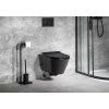 Závěsné WC Avva Rimless s bidetovou sprškou a integrovanou baterií, černá matná
