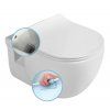 Závěsné WC BRILLA CLEANWASH s bidetovou sprškou, rimless, bílé (100612)