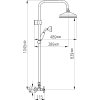 nakres Besteco Sprchový systém s vodovodní baterií MK181.5/7C, černá matna