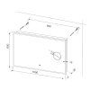 BESTECO Magnify LED zrcadlo 100x65 cm (5x lupa, dotykové, nastavitelná barva)