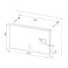 Rozměrový nákres a tloušťka LED zrcadla Bright Magnify 110x65x3 cm