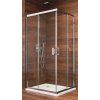 Čtvercový sprchový kout EBS Nova 80x80 cm chrom hliníkový korpus volitelné sklo čiré nebo point 6mm Easy Clean posuvné dveře kód NOVAQ80CRT