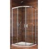 Čtvrtkruhový sprchový kout EBS Nova 80x80 cm chrom hliníkový korpus volitelné sklo čiré nebo point 6mm Easy Clean kód NOVAR80CRT