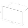 Technický výkres s kótami a rozměry LED zrcadla BESTECO 1100x700x30 mm, MLSB70-110H