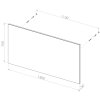 Technický výkres s kótami a rozměry LED zrcadla BESTECO 1300x700x30 mm, MLSB70-130H