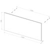 Technický výkres s kótami a rozměry LED zrcadla BESTECO 1500x700x30 mm, MLSB1570