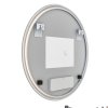 Zadní pohled na LED zrcadlo, zobrazující napájecí zdroj, kabely a přiložený návod k montáži