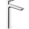 Elegantní umyvadlová baterie HANSGROHE Logis Fine 100 v chromu s úspornou technologií EcoSmart a odtokovou soupravou, kód 71258000