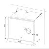 1866 1 koupelnove zrcadlo s osvetlenim a lupou besteco bright silver 80x65x3cm