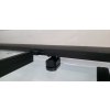 [Kód: ISA-2026/90] Čtvercový sprchový kout BESTECO Hammer Black 90x90 cm detail černého matného profilu a bezpečnostního skla.