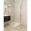 Čtvercový sprchový kout BESTECO Maxim 90x90 cm chrom hliníkový korpus čiré bezpečnostní sklo kód PPSD209F/BEZ2