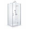 Čtvercový sprchový kout BESTECO Viva 80x80 cm pravé provedení chrom hliníkový korpus bezpečnostní sklo výška 185 cm, kód VIVA8080P