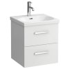 LAUFEN Prémiová Skříňka pod Umyvadlo AVIN 47 cm, Závěsná, Dvě Zásuvky, Bílá Matná, Ekonomická Kolekce, Kód H4031121132201