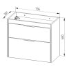 Závěsný koupelnový set LOFT s umyvadlem 61x72x40 cm, bílá lesklá