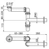 nakres ALCADRAIN sifon umyvadlový 5/4", prostorově usporný A434