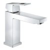 Hranatá umyvadlová baterie GROHE Eurocube velikost M s výpustí, chromový povrch, kód 23446000