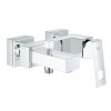 Nástěnná vanová baterie GROHE Eurocube v chromovém provedení s hranatým designem, kód 23140000