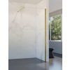 Zlatá sprchová zástěna Walk-In BESTECO Lagos Gold 80-140 cm bezpečnostní 8mm sklo s nastavitelnou vzpěrou